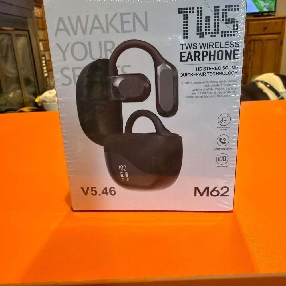 TWS M62 Wireless Open-Ear Earphones Bluetooth V5.46 AI Translation Black